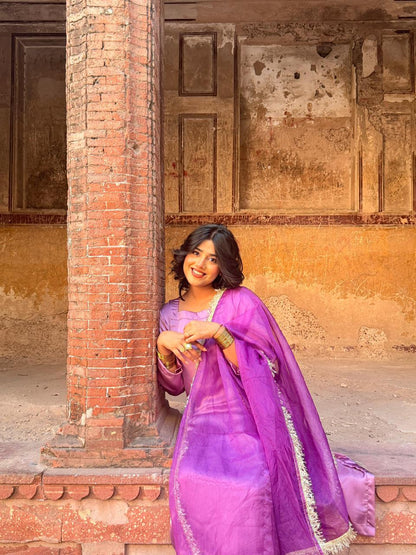 Long shirt & plazo Silk Set